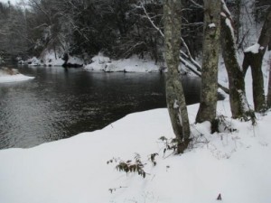 Linville River Cabins Winter View